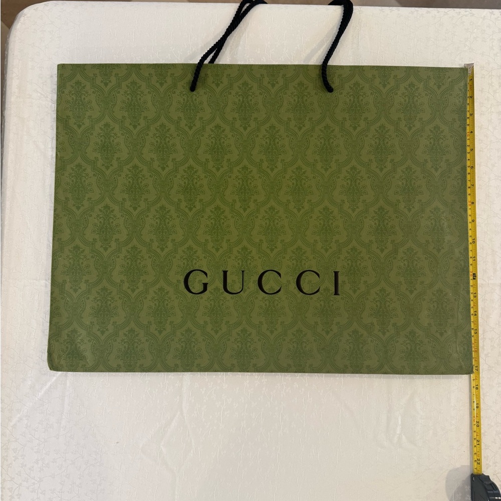 Gucci Olive Green Patterned Tote - image 2